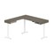 Bestar Bestar Viva 72W L-Shaped Standing Desk in walnut grey & white 19420-35 - alternate 1